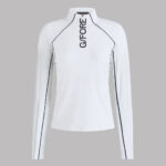 G/Fore Contrast Mesh Silky Tech Nylon Quarter Zip Pullover in Snow