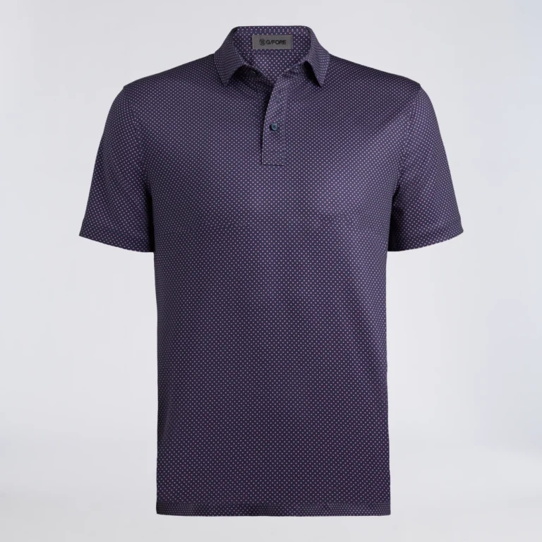 G/FORE Diamond Geo Tech Jersey Polo in Twilight / Dark Plum