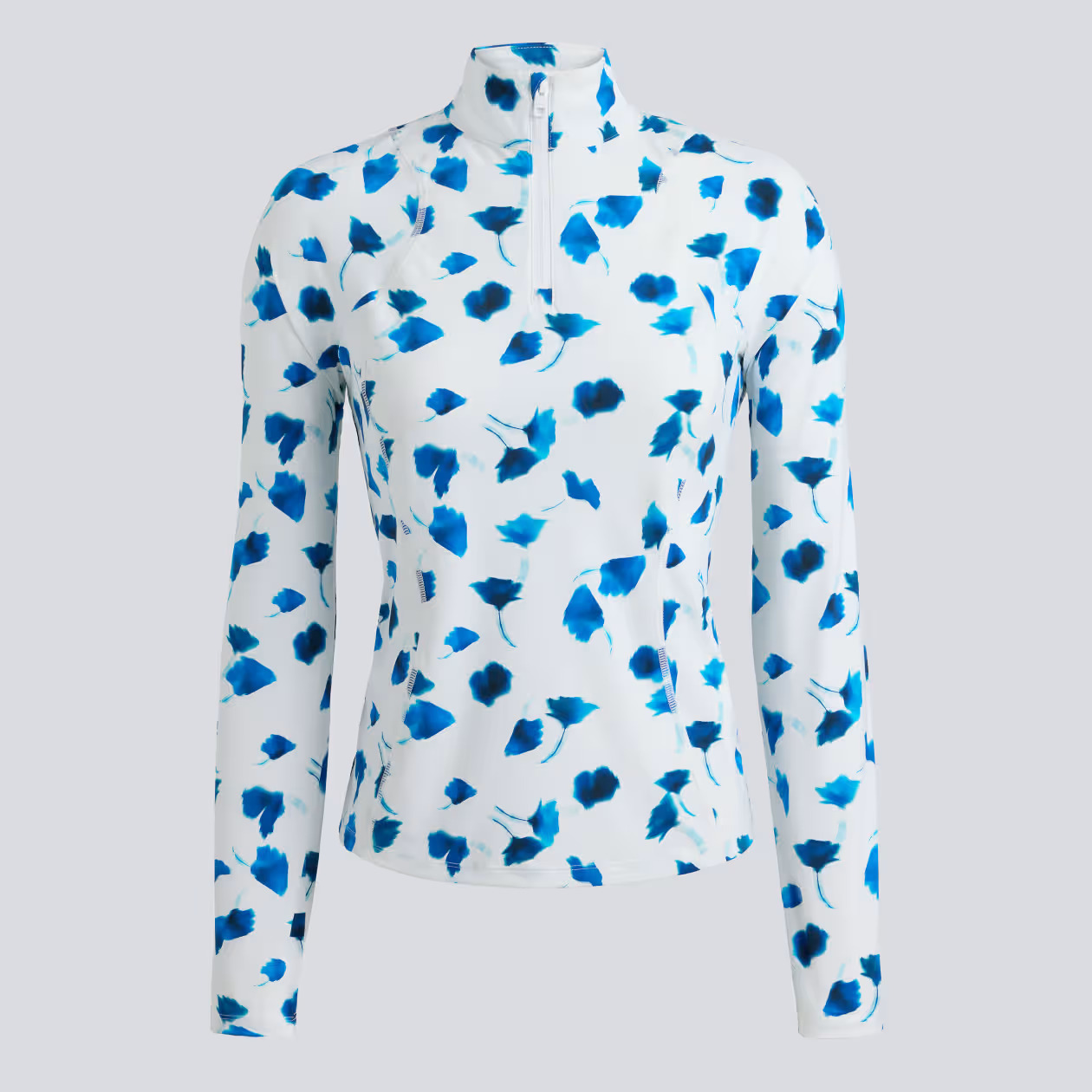 G/Fore Drop Floral Silky Tech Nylon 1/4 Zip Pullover