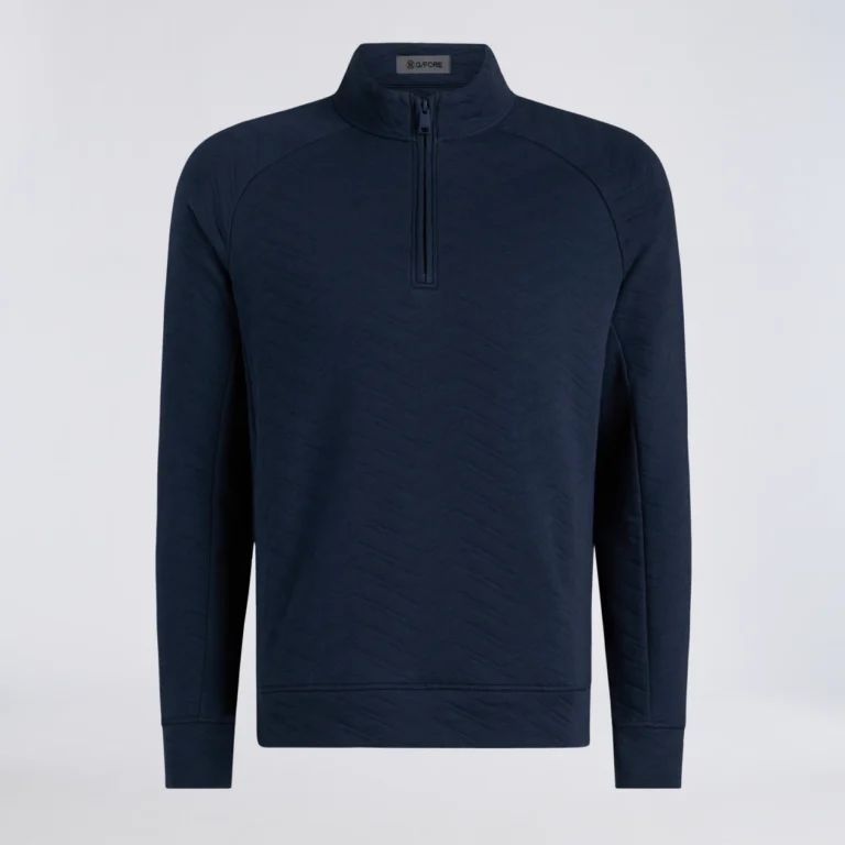 G/Fore Dunes Cotton Quilted 1/4 Zip Pullover in Twilight