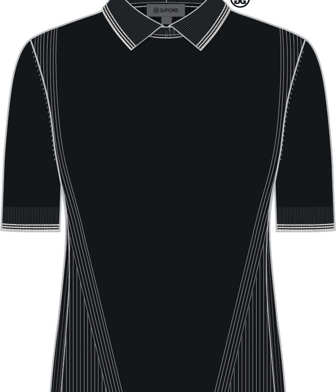 G/FORE Elevated Short Sleeve Sweater Polo in Onyx