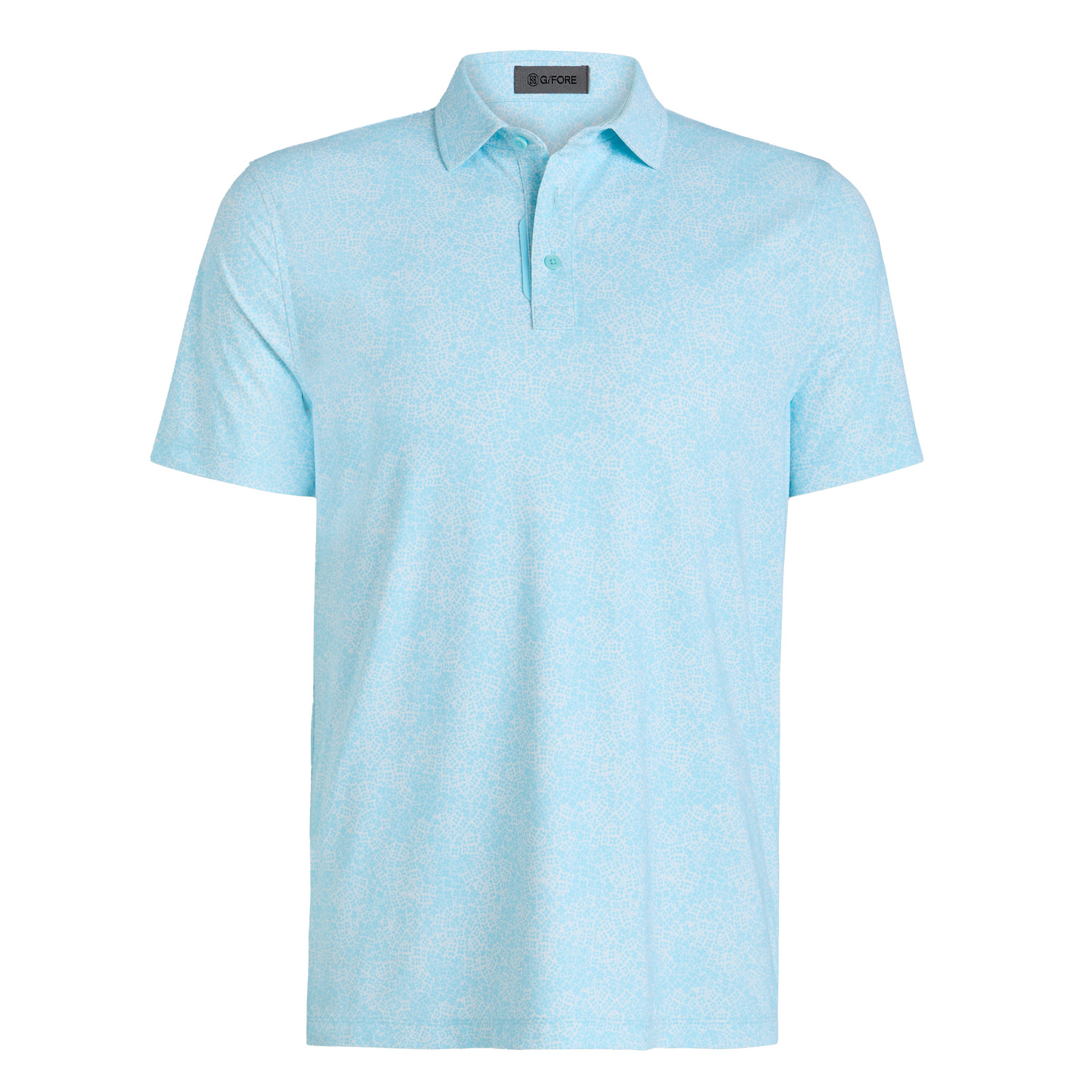 G/FORE Hydrangea Print Tech Jersey Polo in Cenote