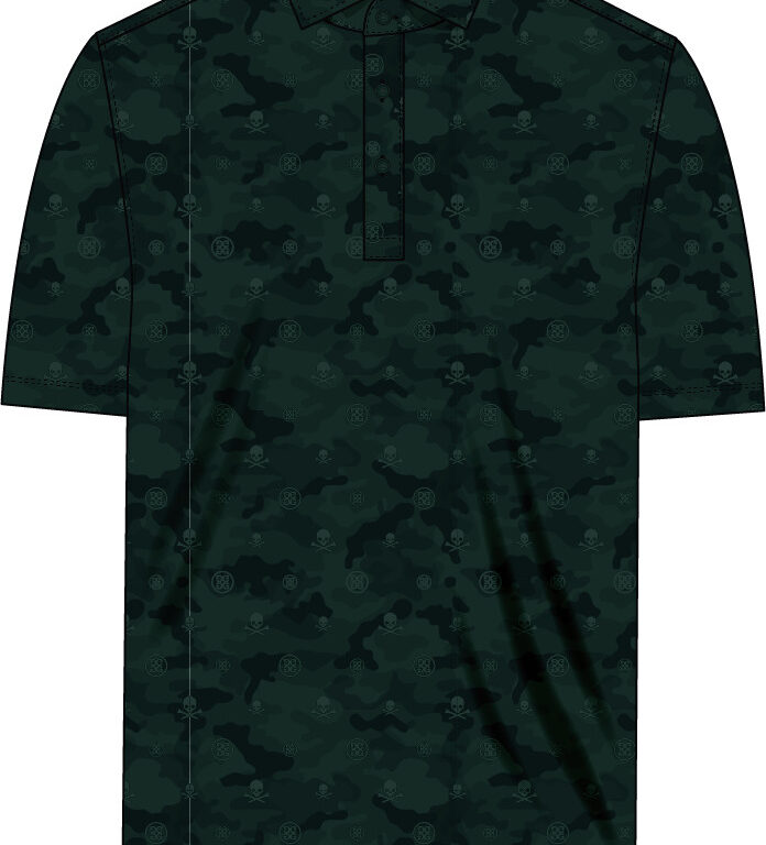 G/Fore Icon Camo Tech Stretch Jersey Polo in Pine