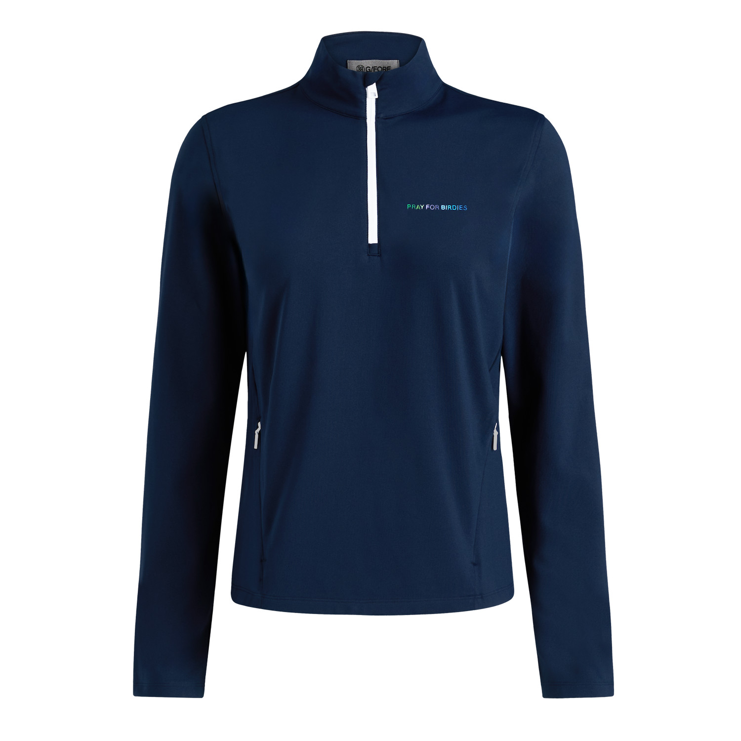 G/FORE Pray for Birdies Brushed Back Stretch Quarter Zip Pullover