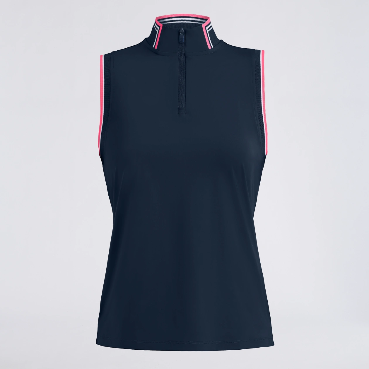 G/FORE Silky Tech Nylon Sleeveless Mock Neck Quarter-Zip
