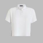 G/Fore Tux Quarter Zip Boxy Polo in Snow