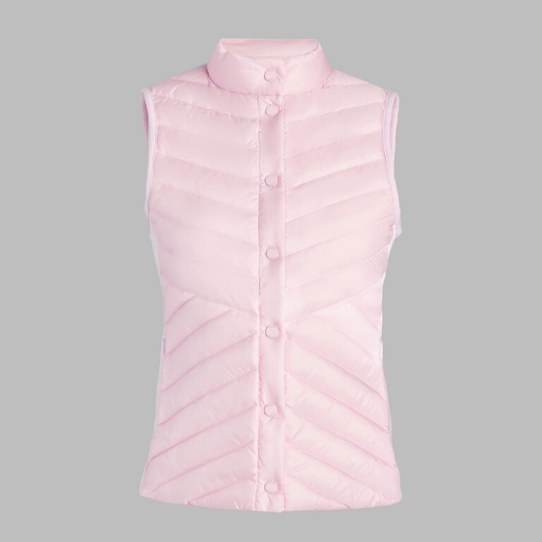 G/Fore V Down Quilted Stretch Tech Interlock Vest in Blush