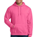 Gildan Heavy Blend Hooded Sweatshirt in Safety Pink