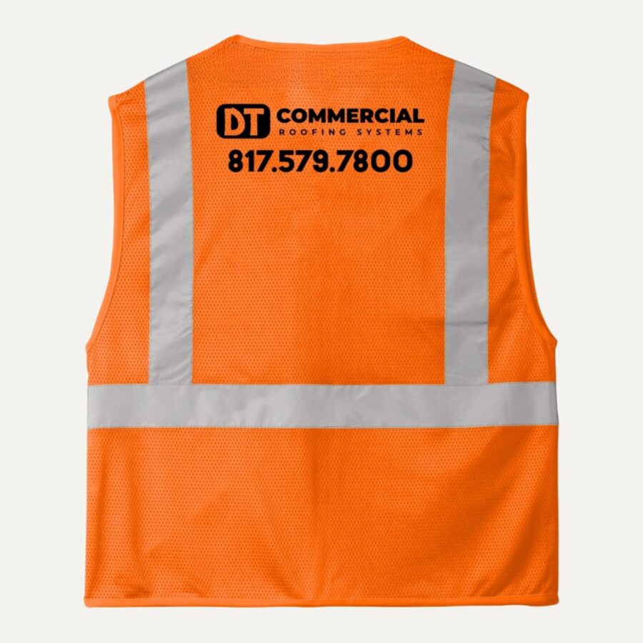 DT Commercial Roofing safety vests & backpacks