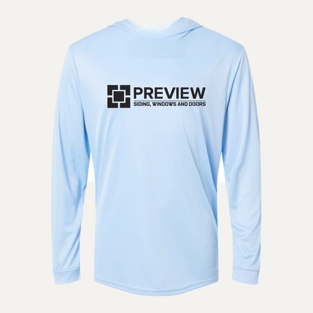 James Hardie co-branded sun hoodies