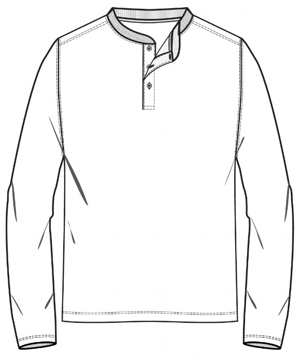 Greyson Alpha Slub Long Sleeve Henley