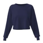 Greyson Blank Aspen Cropped Crewneck in Maltese Blue