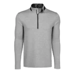 Greyson Guide Sport Quarter Zip in Light Grey Heather