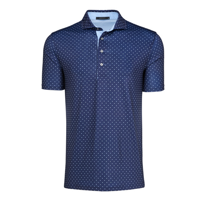 Greyson Pack Dot Polo in Maltese Blue