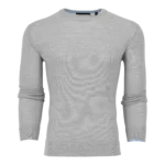Greyson Saratoga Crew Neck in Light Grey Heather