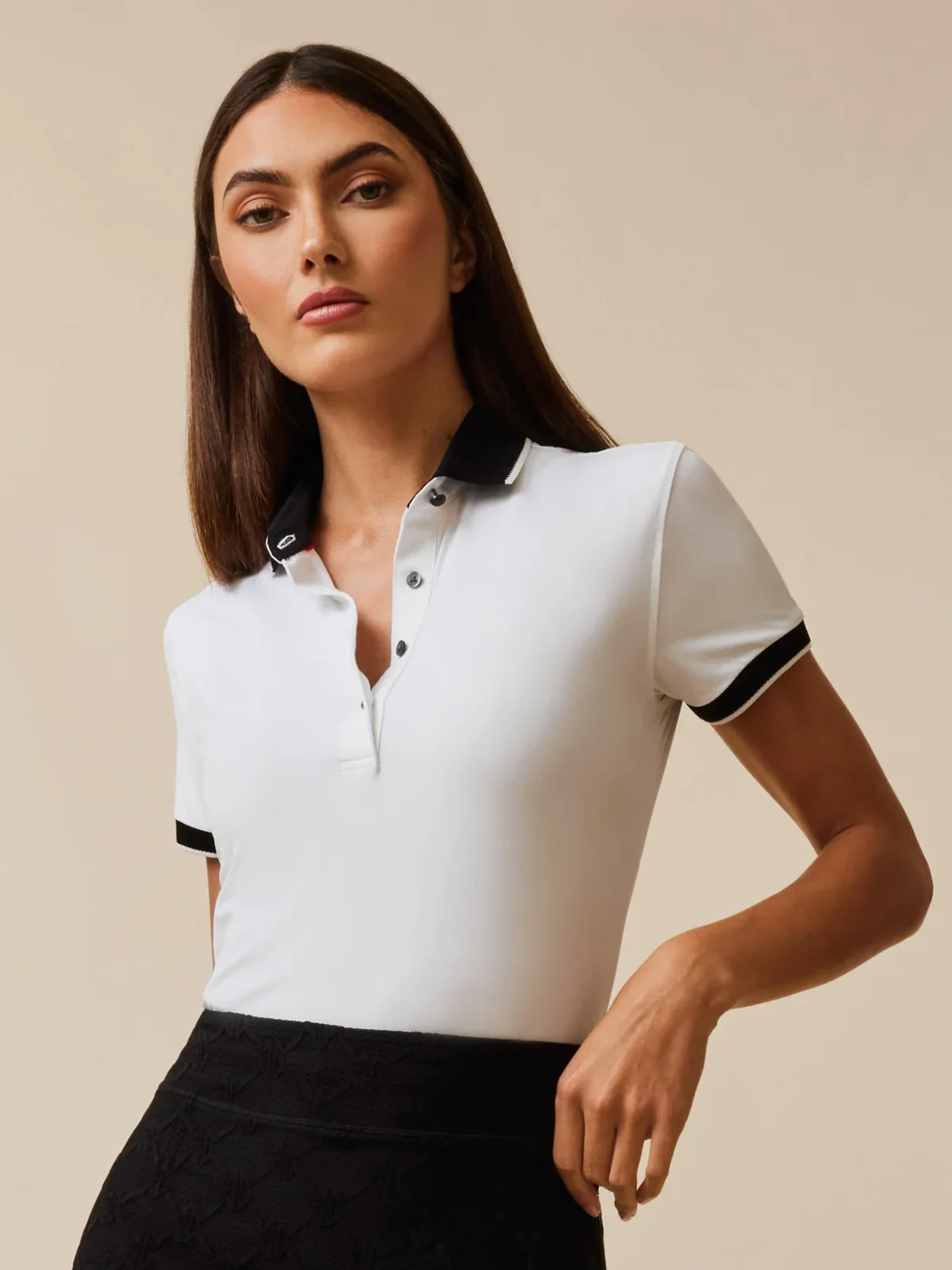 Greyson Scarlett Polo w/ Fiske Collar and Cuffs
