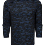 Greyson Wolfpack Camo Kennebec LS Sport Tee in Maltese Blue