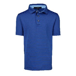 Greyson Youth Saranac Polo in Dart/Maltese Blue