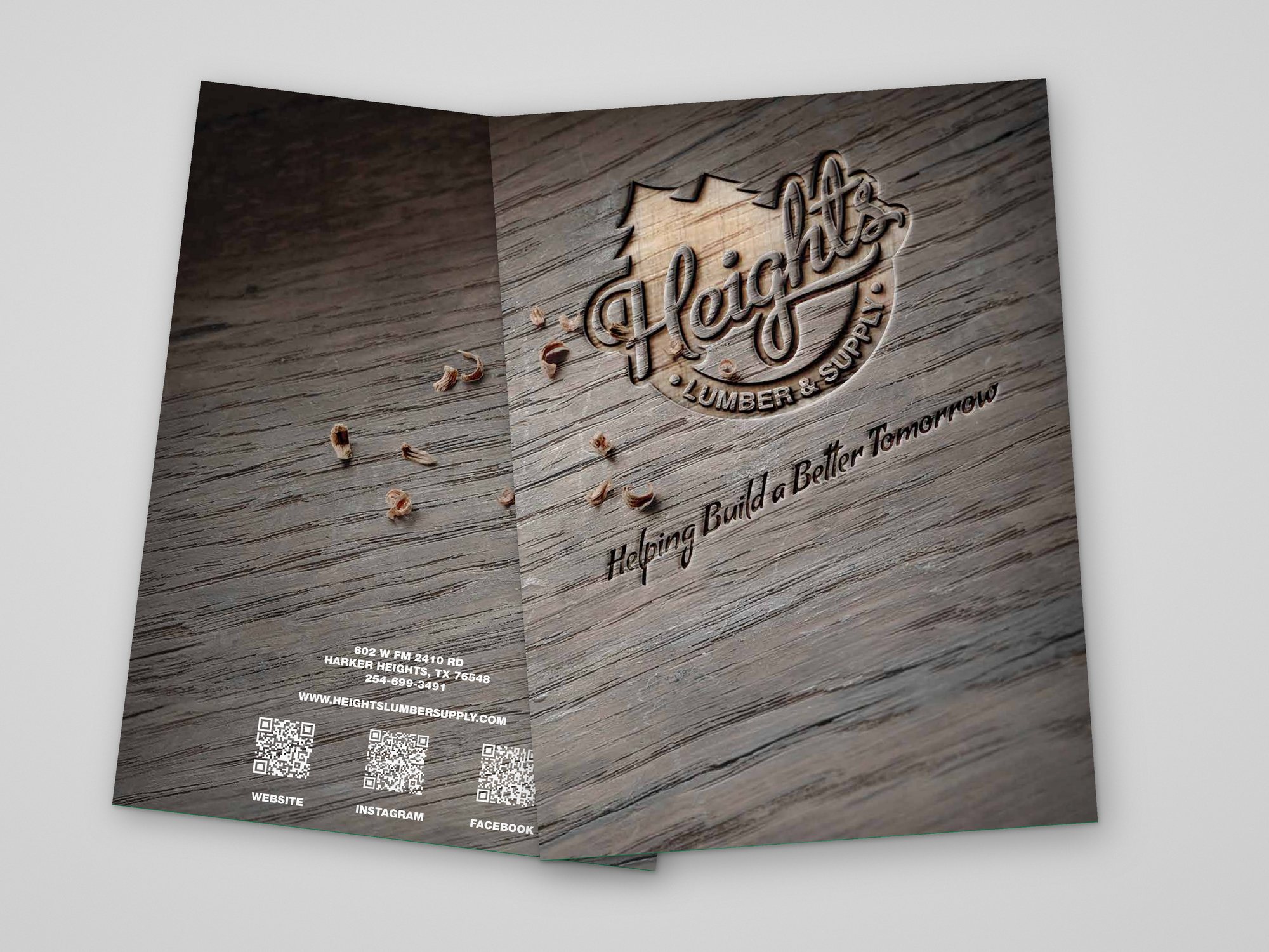 Heights Lumber presentation folder