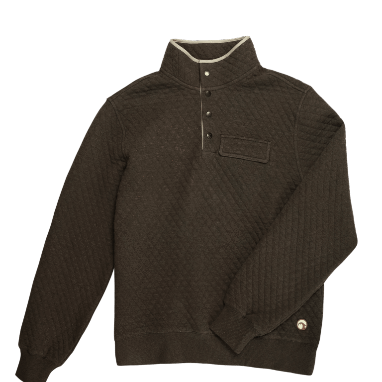 High Creek Bristow 1/4 Snap Pullover in Dark Brown