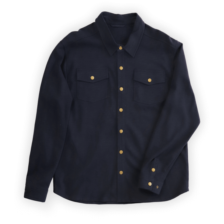 High Creek Burr Shacket in Navy