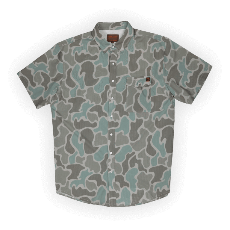 High Creek Cole Camo Button Up in Cole Camo