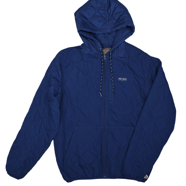 High Creek Graham Hooded Puffer Jacket in Navy