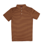 High Creek Hairline Stripe Polo in Maroon and Gold