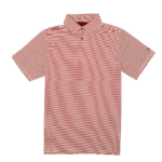 High Creek Hairline Stripe Polo in Maroon and White