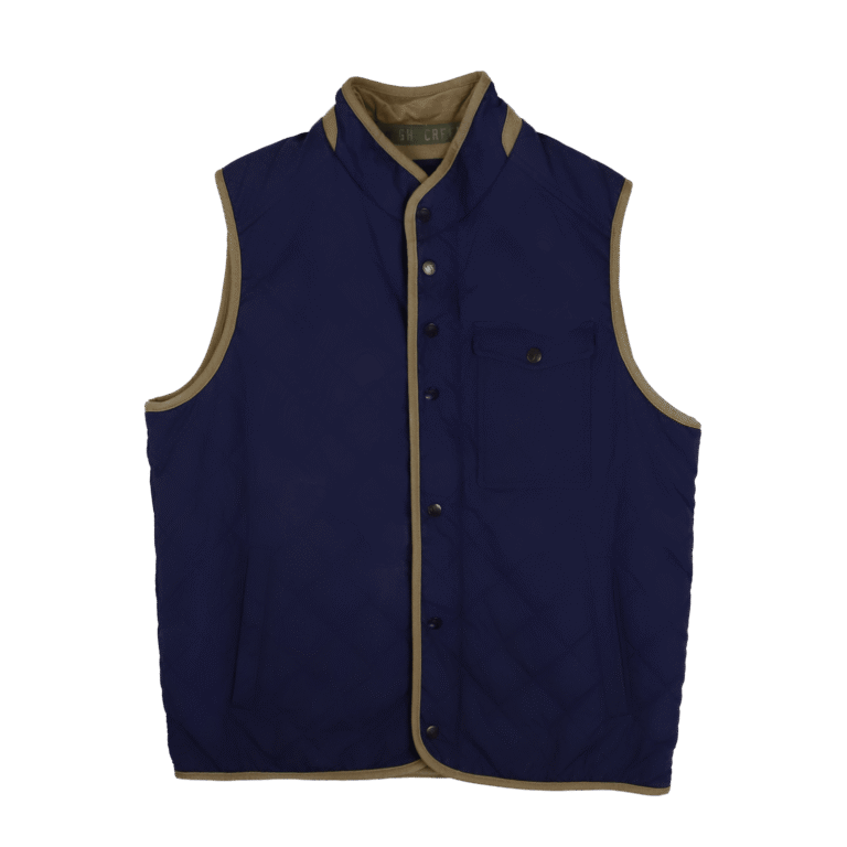 High Creek Jake Woven Vest in Navy