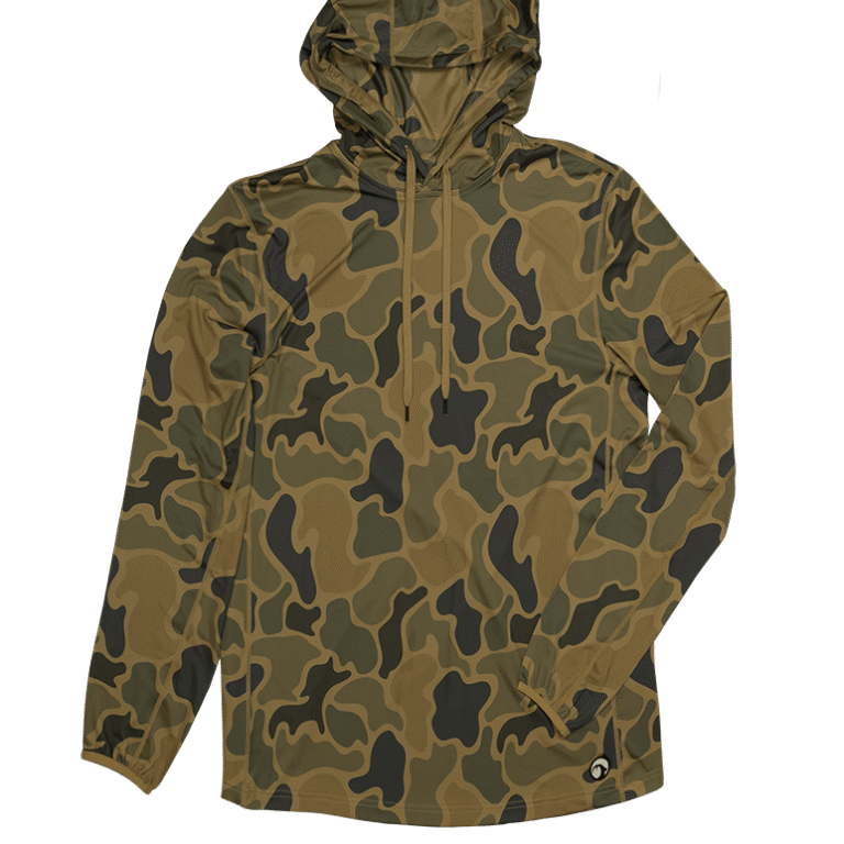 High Creek Long Hollow Performance Hoodie in Rough Creek Camo