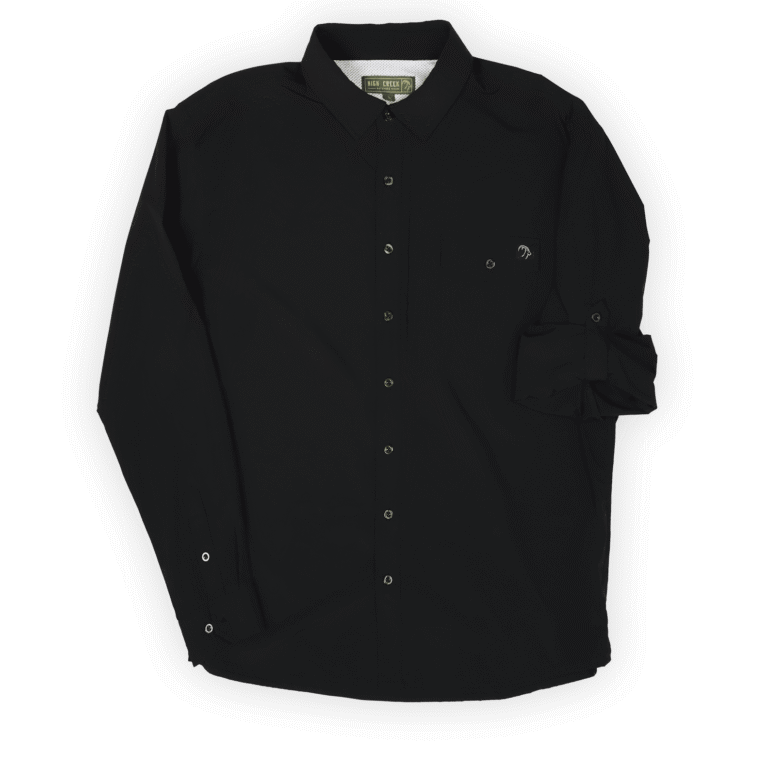 High Creek Long Sleeve Fishing Shirt in Black