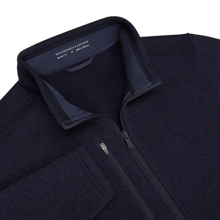 Holderness & Bourne The Ashby Jacket in Heathered Dark Navy