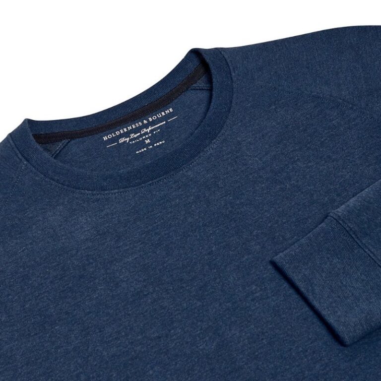 Holderness & Bourne The Kennedy Crewneck in Heathered Atlantic