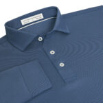 Holderness & Bourne The Abbott Long Sleeve Polo in Pacific Blue