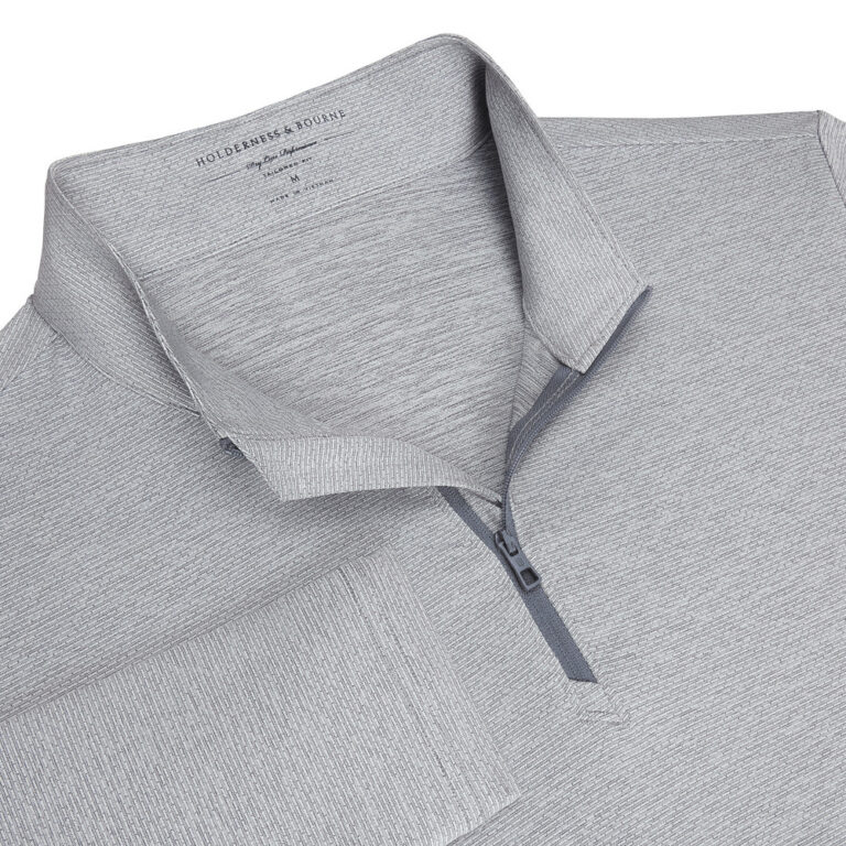 Holderness & Bourne The Bell Quarter-Zip in Heathered Gray