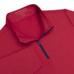 Holderness & Bourne The Bell Quarter-Zip in Heathered Liberty Red