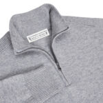 Holderness & Bourne The Cunningham Quarter-Zip Sweater in Heathered Gray