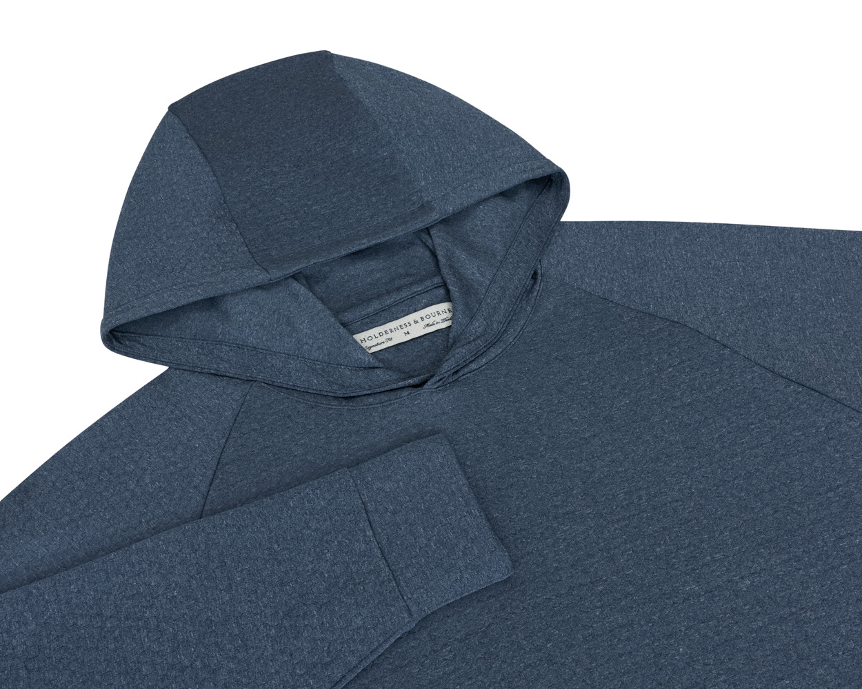 Holderness & Bourne The Ellison Hoodie in Heathered Pacific Blue
