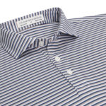 Holderness & Bourne The Fleming Polo in Pacific Blue/Heathered Dune/White