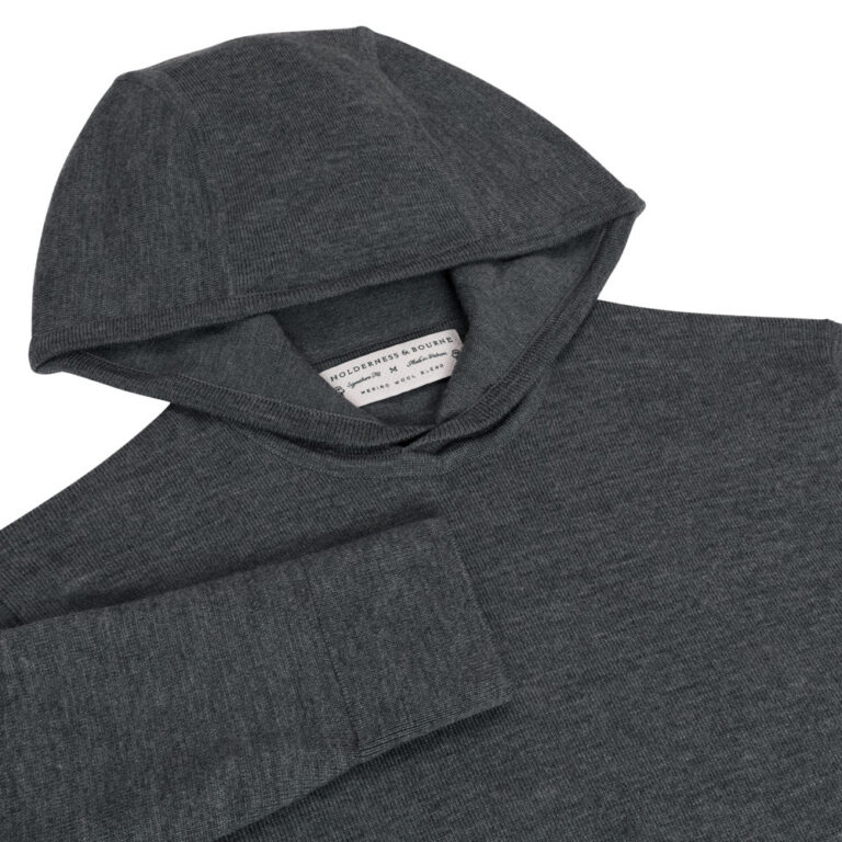 Holderness & Bourne The Fletcher Hoodie Sweater in Heathered Dark Charcoal