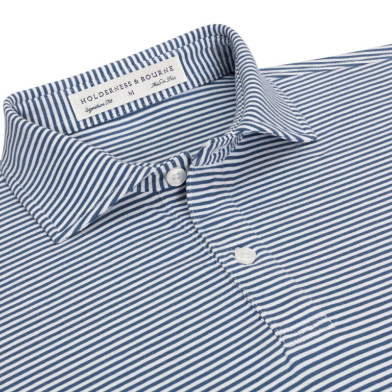 Holderness & Bourne The Herron Shirt in Pacific Blue & White