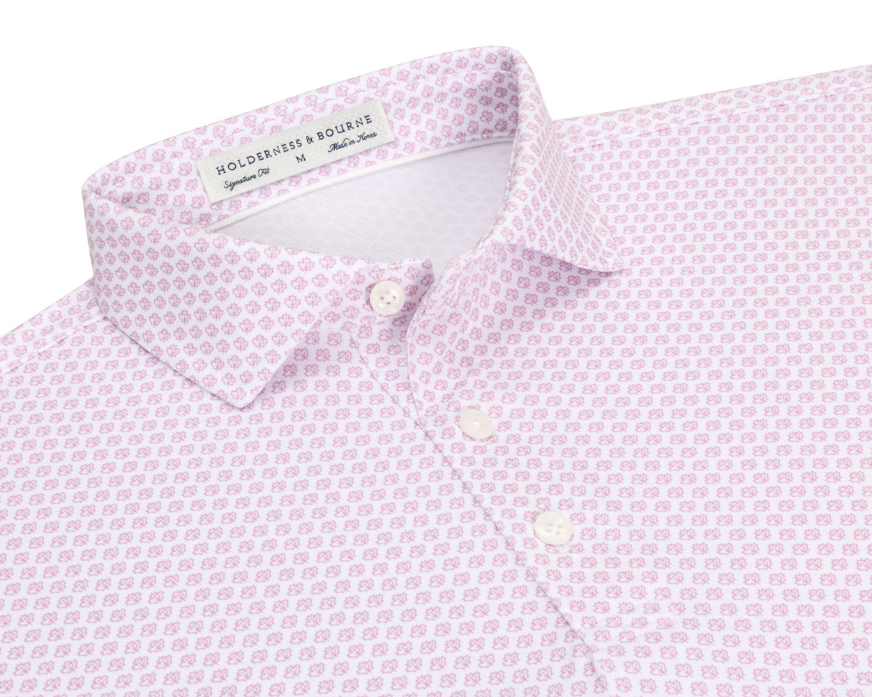 Holderness & Bourne The Lafayette Shirt in White & Faded Mauve