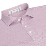 Holderness & Bourne The Perkins Polo in Heathered Faded Mauve & White