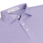Holderness & Bourne The Perkins Polo in Vista Blue & Heathered Faded Mauve