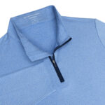 Holderness & Bourne The Royce Quarter-Zip in Heathered Horizon Blue