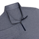 Holderness & Bourne The Royce Quarter-Zip in Heathered Navy
