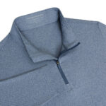 Holderness & Bourne The Royce Quarter-Zip in Heathered Pacific Blue