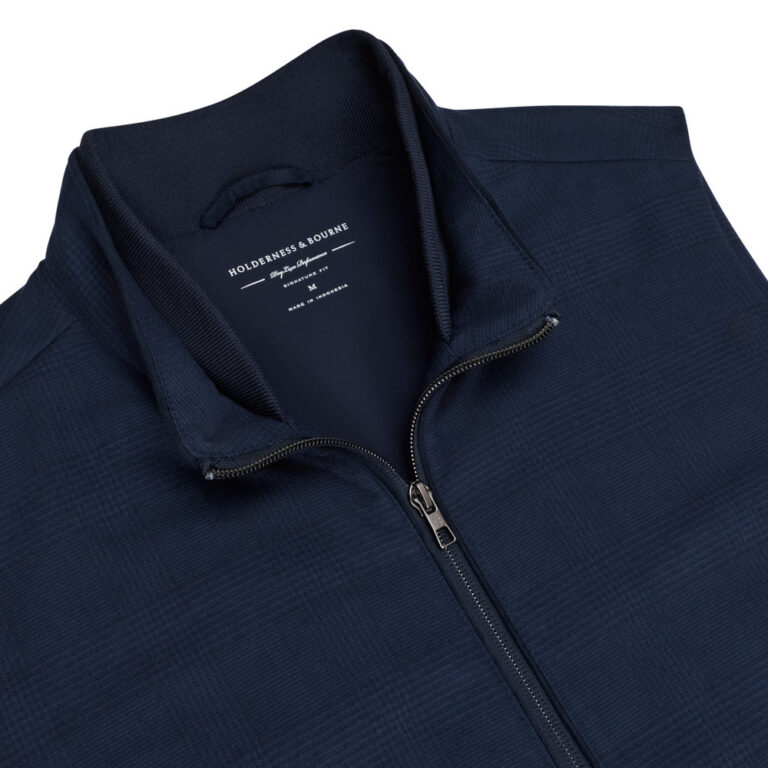 Holderness & Bourne The Sterling Vest in Heathered Dark Navy