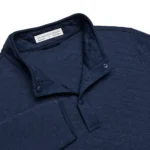 Holderness & Bourne The Sullivan Quarter-Snap in Heathered Navy Blue